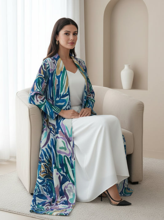 Abaya ZY-027 Ocean Bloom Pattern