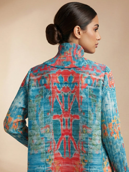 Multi-Color Abstract Pattern Abaya