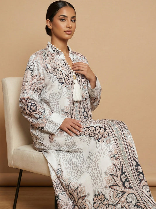 ZY-058 Paisley Elegance Jalabiya