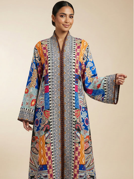 ZY-063 Bohemian Patchwork Multi-Color Jalabiya
