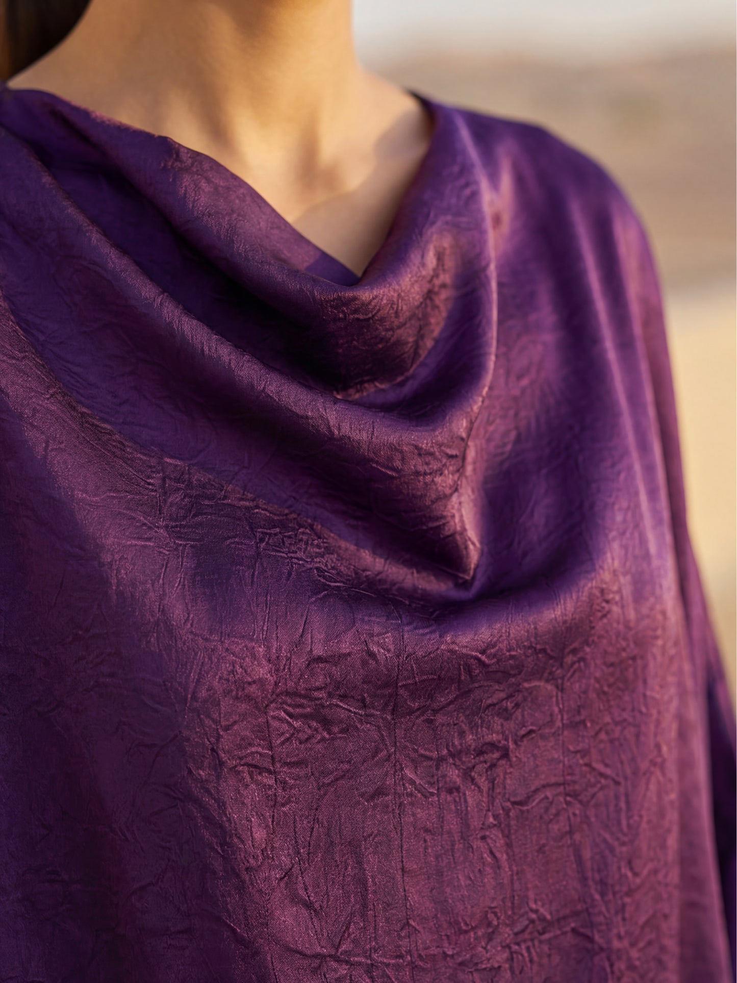 ZY-074 جلابية بنفسجي ملكي